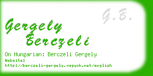 gergely berczeli business card